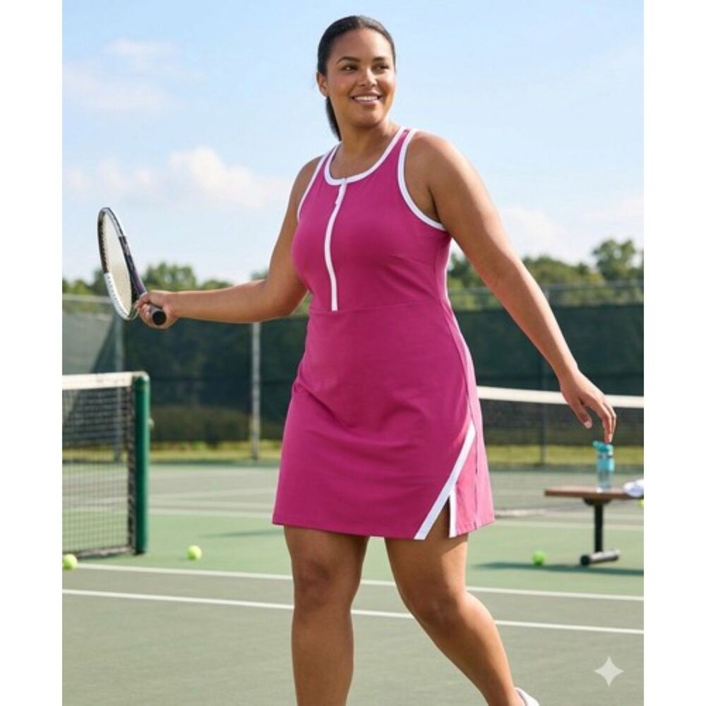 SAGE Collective Athletic Dress Womens XXL Built-In Shorts Pocket Workout New